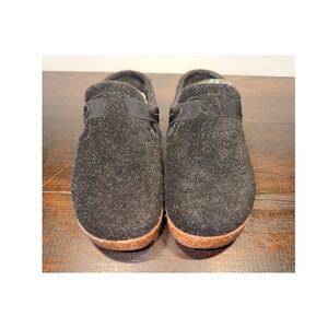 Sugarloaf Poppy Women's Black Felt Clog Mules Slippers Shoes Sz 10M